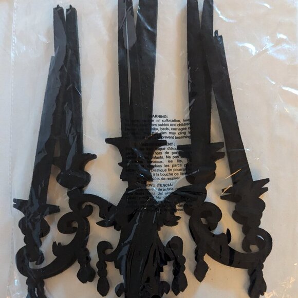 NWT Spooky Black 3D Foam Candleabra Goth Halloween Prop Haunted House Decoration - Picture 8 of 8